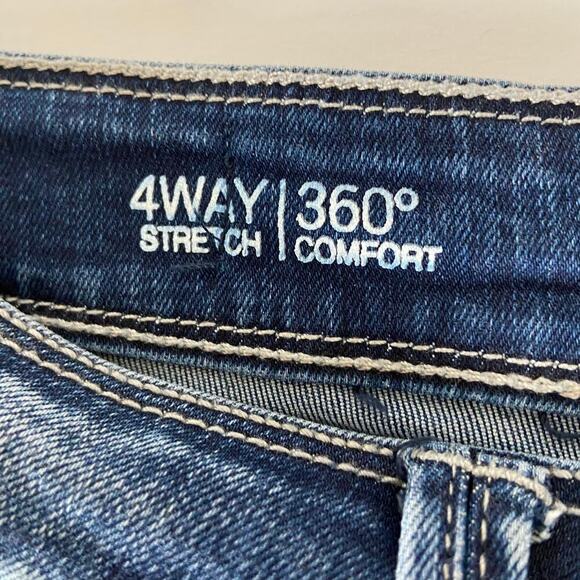 Lola Jeans Kate High Rise Ankle Jeans Size Leg Stripe Raw Hem 4 Way Stretch - Picture 3 of 16